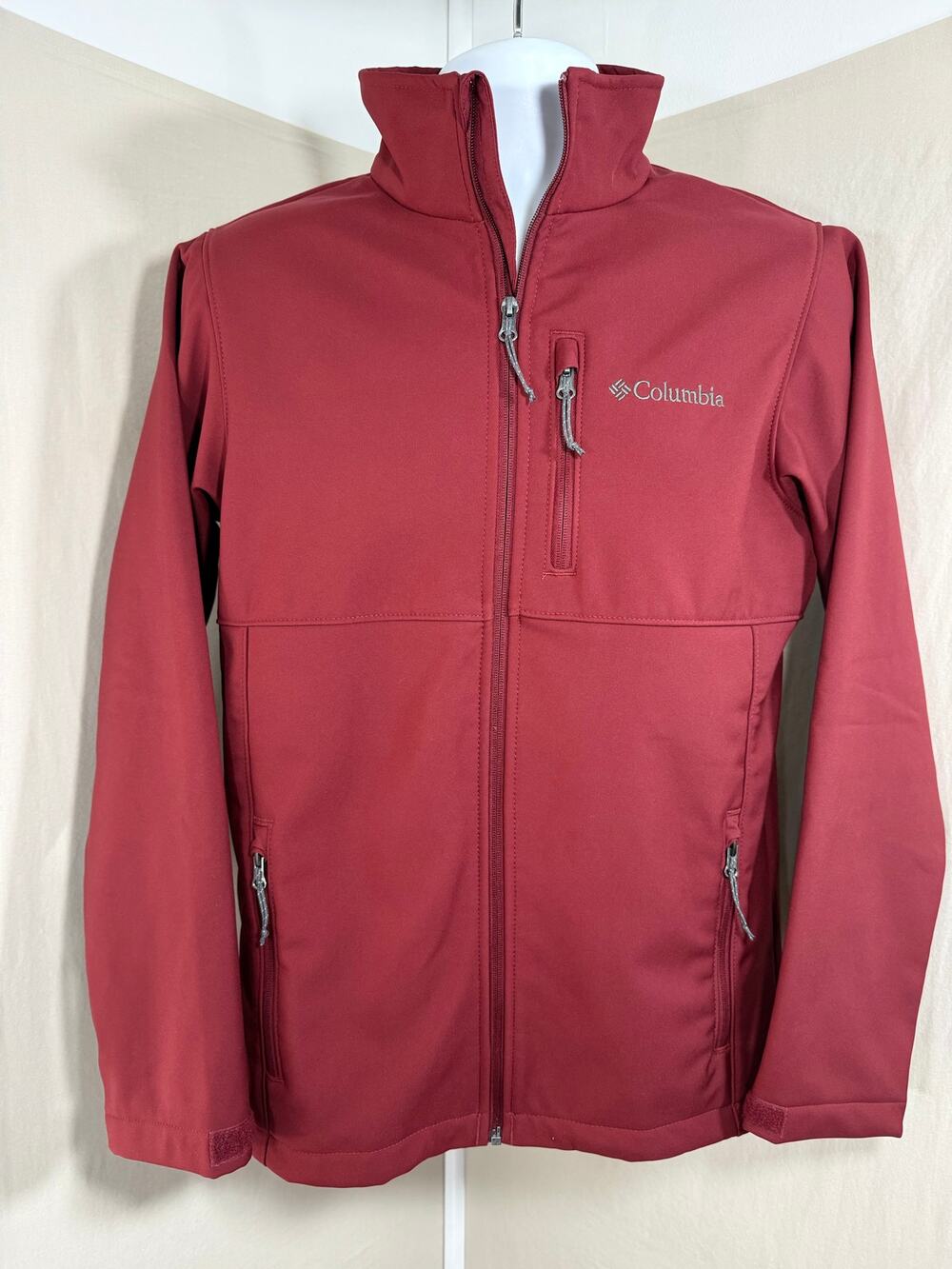 Columbia Mens Ascender Softshell Jacket Dark Red S